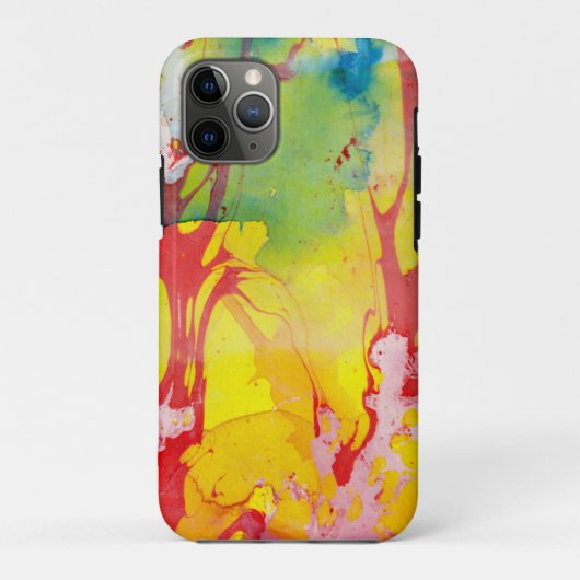 テンプレートトレンディーモダン抽象芸術ピンクレッドイエロー Case-Mate iPhoneケース (裏面)