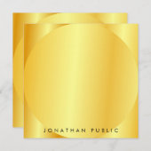 テンプレートフェイク金ゴールドメタリックパーソナライズされたルック ノートカード (正面/裏面)