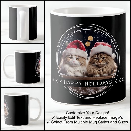 テンプレートフォトメッセージキープサキーホリデーズブラックC00 コーヒーマグカップ