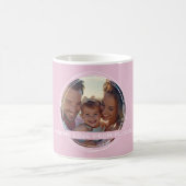 テンプレートフォトメッセージKeepsakeファミリーピンクC52 Co コーヒーマグカップ (中央)