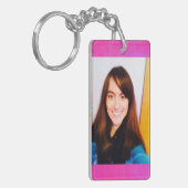 テンプレートフォト矩形キーチェーン キーホルダー (正面左)