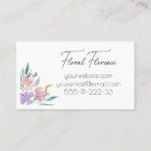 テンプレートフローリストフローラパステル 名刺 (裏面)