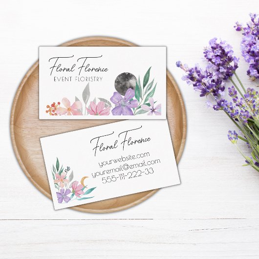 テンプレートフローリストフローラパステル 名刺