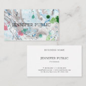 テンプレートプロフェッショナルモダンピンクブルーグリーントレンド 名刺 (正面/裏面)