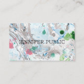 テンプレートプロフェッショナルモダンピンクブルーグリーントレンド 名刺 (正面)