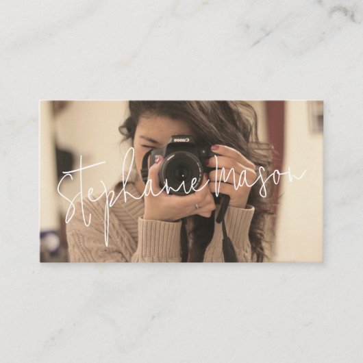 テンプレートミニマルカスタムスクリプトPhotogrphy 名刺 (正面)