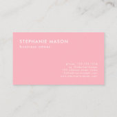 テンプレートミニマルシンプルスモダンピンク 名刺 (裏面)