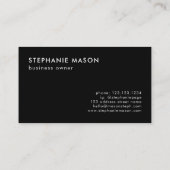 テンプレートミニマルシンプルリストモダンブラック 名刺 (裏面)