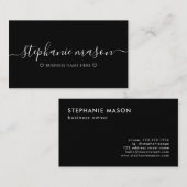 テンプレートミニマルシンプルリストモダンブラック 名刺 (正面/裏面)