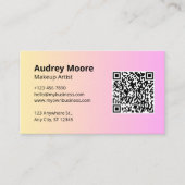 テンプレートメイクアップアーティストガーリー 名刺 (正面)