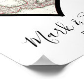 テンプレートメキシコ結婚ハネムーンの贈り物カップル名 ポスター (角)