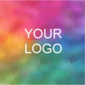 テンプレートモダンエレガントロゴはこちらノートパソコン シール (正面)