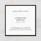 テンプレートモダンシンプルエレガント白黒スタイリッシュ スクエア名刺 (裏面)