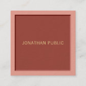 テンプレートモダンプロフェッショナルエレガントデザイン スクエア名刺 (正面)