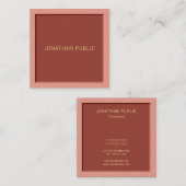 テンプレートモダンプロフェッショナルエレガントデザイン スクエア名刺 (正面/裏面)