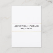 テンプレートモダンモノグラム金ゴールドストライププロフェッショナル 名刺 (正面)