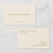 テンプレートモダン名刺金ゴールドエレガント文字 名刺 (正面/裏面)