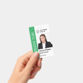 テンプレートモダン従業員の写真のロゴ名（緑） バッジ (手持ち)