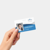 テンプレートモダン従業員の写真ロゴ名ナースID バッジ (Handheld)