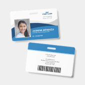 テンプレートモダン従業員の写真ロゴ名ナースID バッジ (Front & Back)