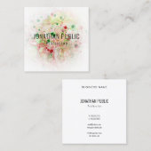 テンプレートモダン抽象芸術エレガントプロフェッショナル スクエア名刺 (正面/裏面)