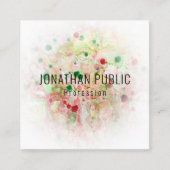 テンプレートモダン抽象芸術エレガントプロフェッショナル スクエア名刺 (正面)