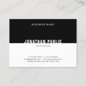 テンプレートモダン白黒エレガントプロフェッショナル 名刺 (正面)