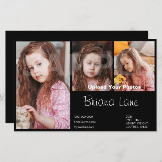 テンプレートモデルCOMPヘッドショット子セット (正面/裏面)