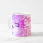 テンプレートモノグラムエレガントモダン抽象芸術アート コーヒーマグカップ (正面左)
