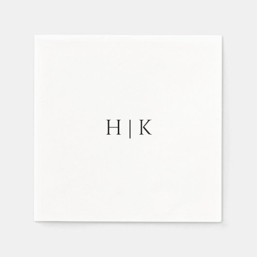 テンプレートモノグラム紙ナプキン スタンダードカクテルナプキン (正面)