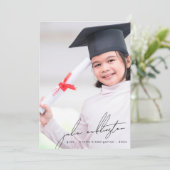 テンプレートユニーク写真幼稚園卒業カード 案内状 (スタンド正面)