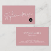 テンプレートロゴミニマリストスクリプトシンプルバラ 名刺 (正面/裏面)