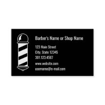 テンプレート両面白黒理容師