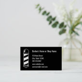 テンプレート両面白黒理容師 名刺 (スタンド正面)