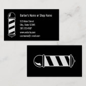 テンプレート両面白黒理容師 名刺 (正面/裏面)