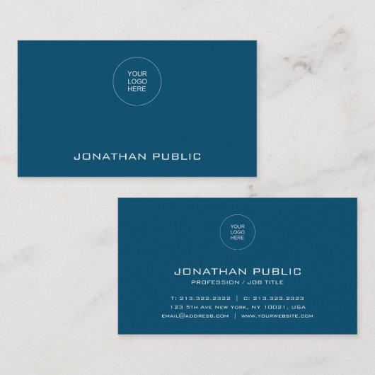 テンプレート名刺エレガント海青モダン 名刺 (正面/裏面)