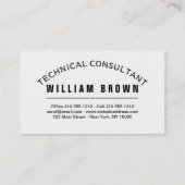 テンプレート名刺カスタマイズタイポグラフィ 名刺 (裏面)