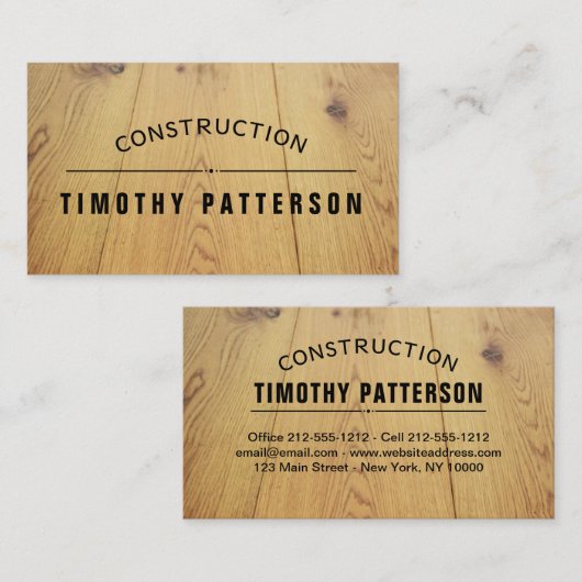 テンプレート名刺カスタマイズ木板 名刺 (正面/裏面)