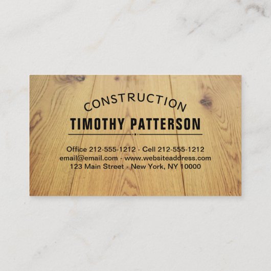 テンプレート名刺カスタマイズ木板 名刺 (裏面)