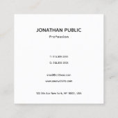 テンプレート名刺プロフェッショナルシンプルモダン スクエア名刺 (裏面)