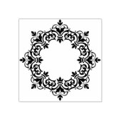 テンプレート名前damask circle flowers ラバースタンプ (インプリント)
