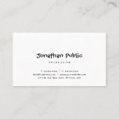 テンプレート手書きスクリプトのミニマリストモダンかわいい 名刺 (裏面)