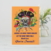 テンプレート招待状マルディグラ 招待状 (スタンド正面)