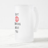 テンプレート文字デザインは君のストップ事を飲めない フロストグラスビールジョッキ (正面右)