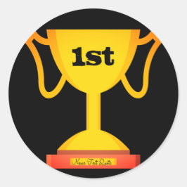 テンプレート文字トロフィー絵文字 ラウンドシール