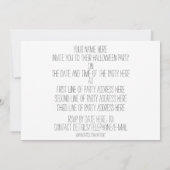 テンプレート準備完了 – ハローウィンパーティ招待状カード 招待状 (裏面)