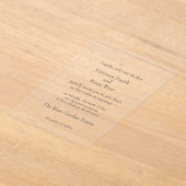 テンプレート澄んアクリル結婚式招待状 アクリル招待状 (レイダウン)