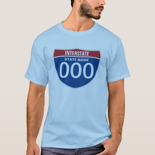 テンプレート状態間州名3桁 Tシャツ (正面)