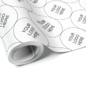 テンプレート独自の写真またはビジネスロゴのアップロード ラッピングペーパー (ロールコーナー)