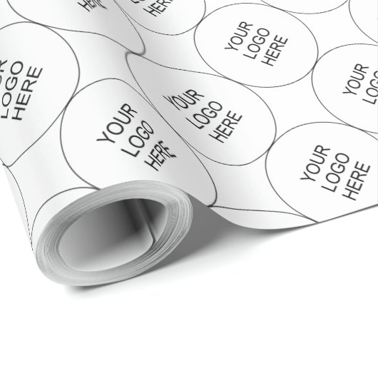 テンプレート独自の写真またはビジネスロゴのアップロード ラッピングペーパー (ロールコーナー)